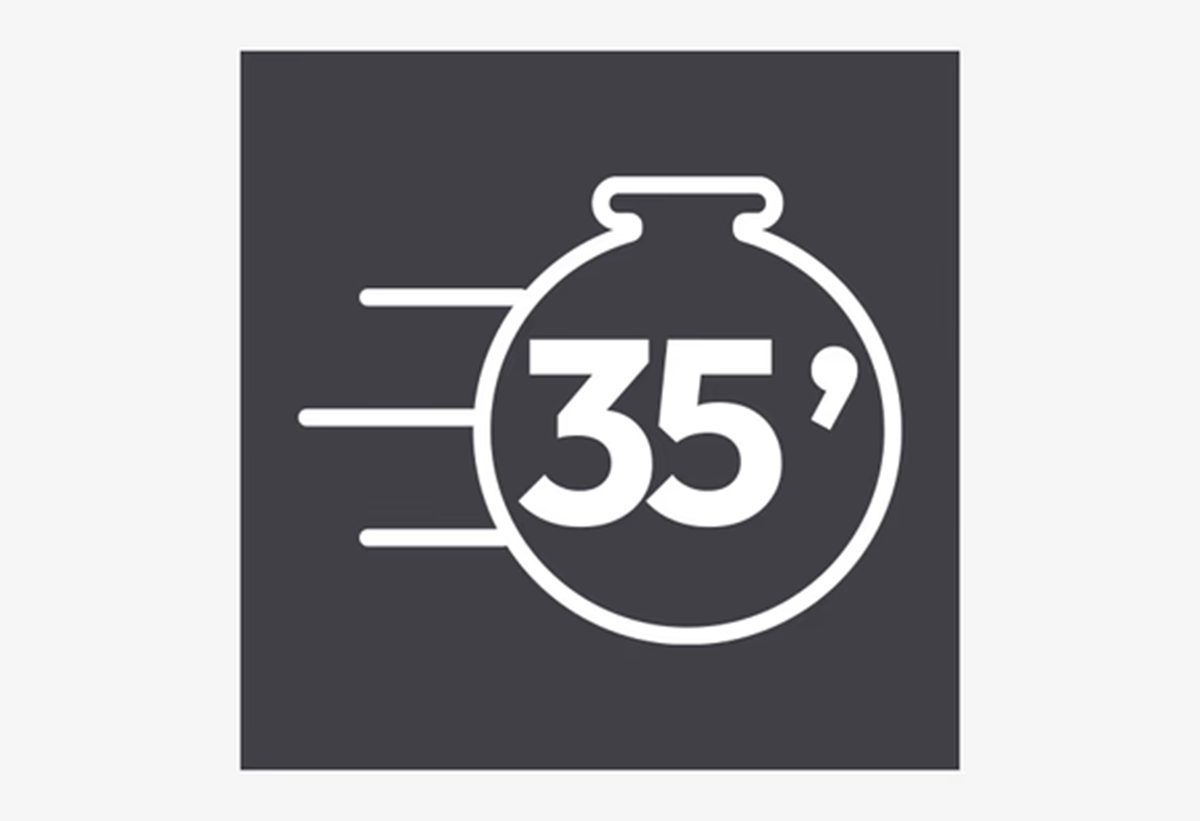 Ένδειξη χρόνου 35 λεπτών.